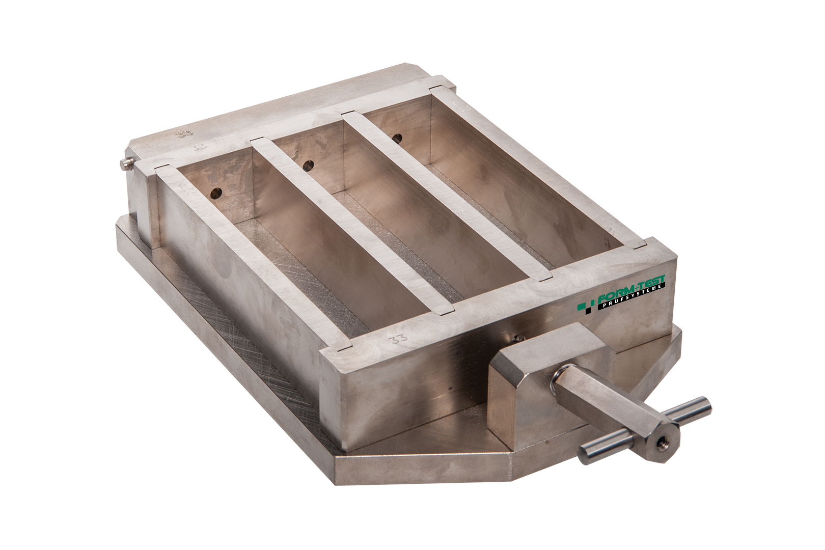 Precision Three-Gang Mould with holes for shrinkage measuring pins